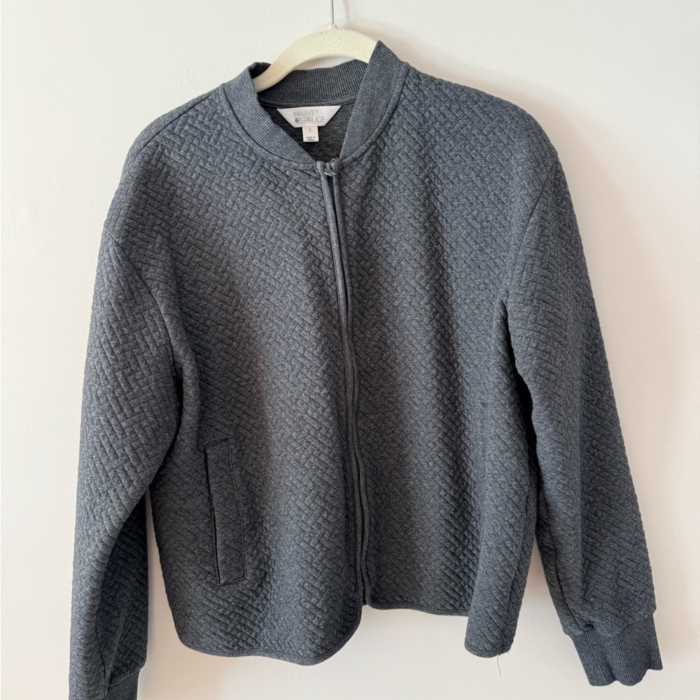Stitch Fitch Market & Spruce Quilted Zip-Front Bomber Jacket
